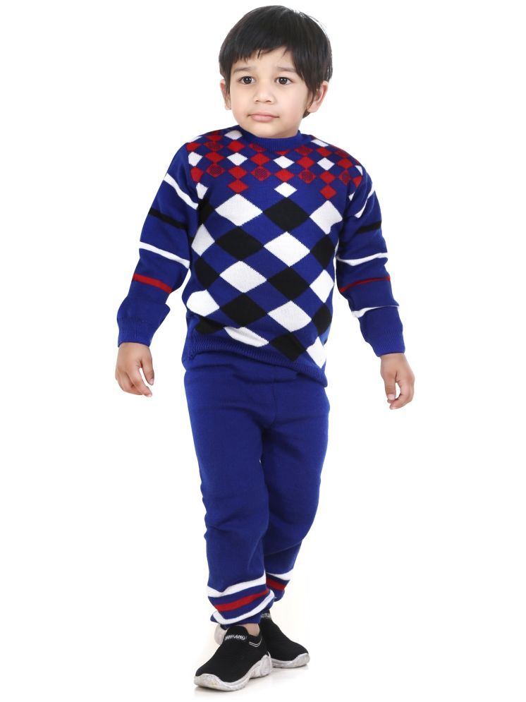     			GTWO Woolen Knitted Full Sleeves Winter Warm Pullover Sweater with Pajami/Top and Bottom Set for Kids Baby Boys & Girls (Pack of 1)