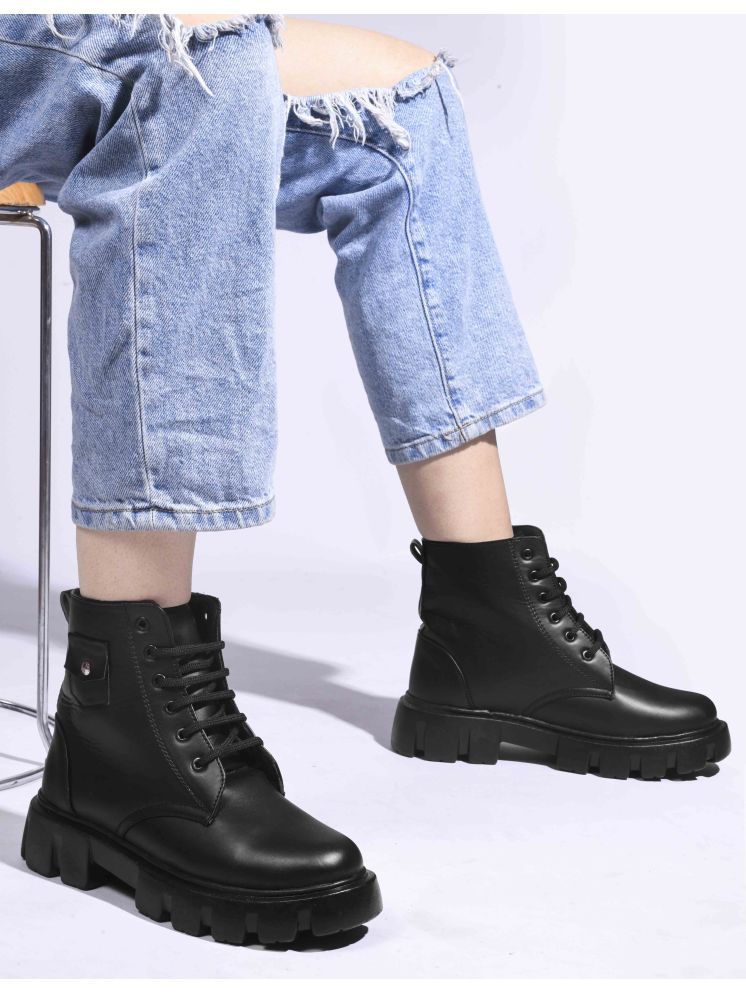     			JM Looks Black Women's Ankle Length Boots