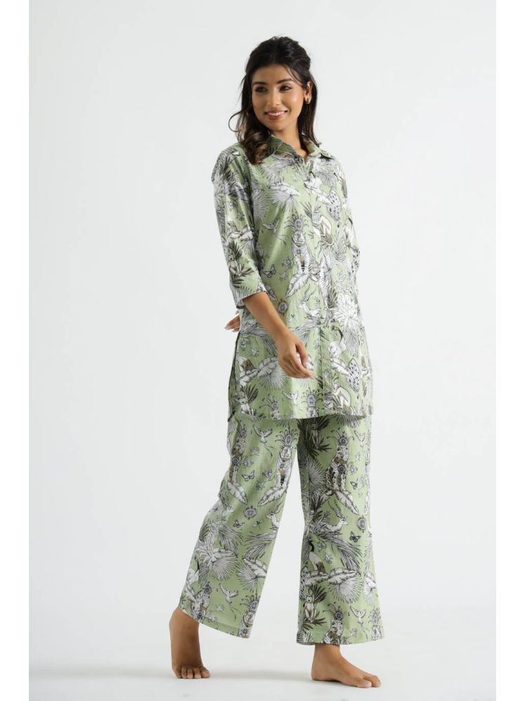     			Label Flavia Multi Color Printed Pant Top Set