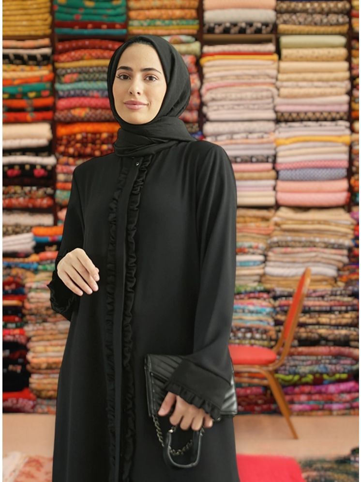     			SARINKU Black Polyester Stitched Burqas without Hijab - Single