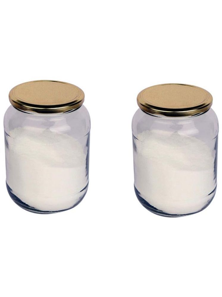     			Somil Glass Contanier Glass Transparent Cookie Container ( Set of 2 )