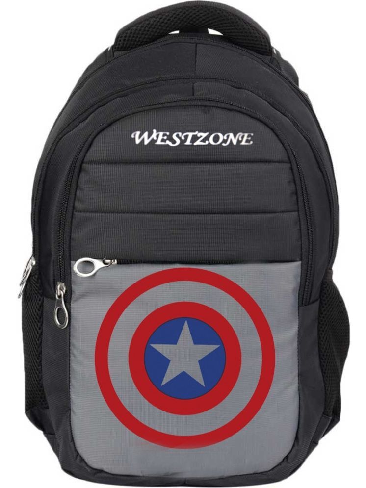     			Westzone Blue Polyester Backpack With Raincover ( 24 Ltrs )