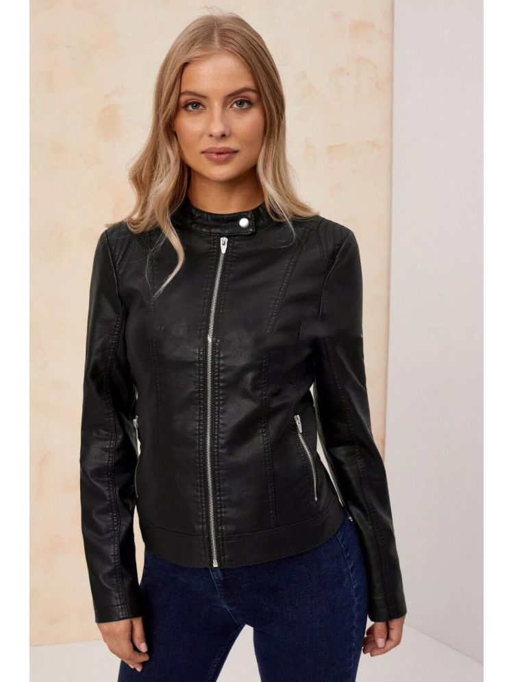     			curvy comfort - Leather Black Jackets