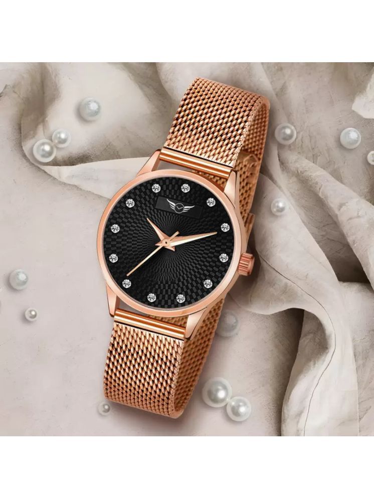     			EEWHI Rose Gold Brass Analog Womens Watch