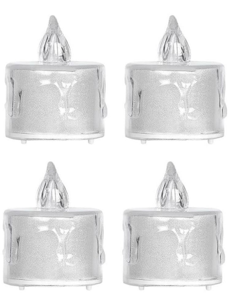     			Home Lane Off White LED Tea Light Candle 5 cm ( Pack of 4 )