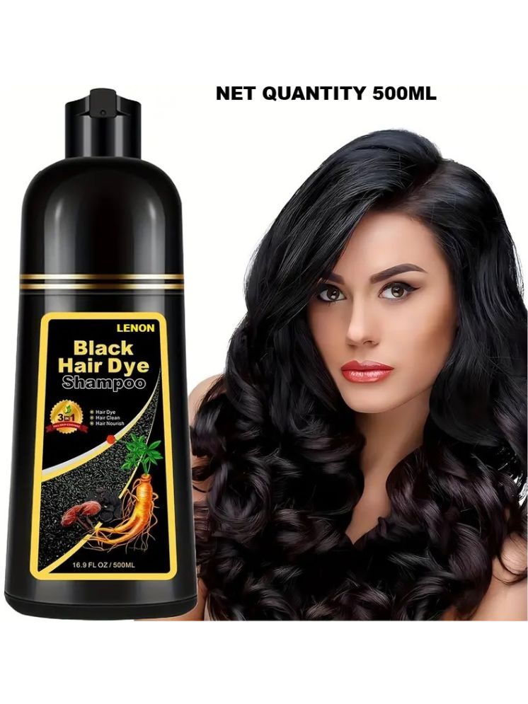     			Lenon Shampoo Hair Color Natural Permanent Hair Color 500 mL Black