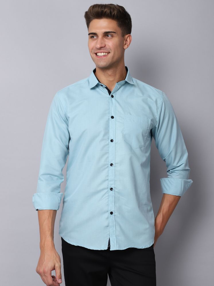     			MAJESTIC MAN Polyester Slim Fit Solids Full Sleeves Men's Casual Shirt - Light Blue ( Pack of 1 )