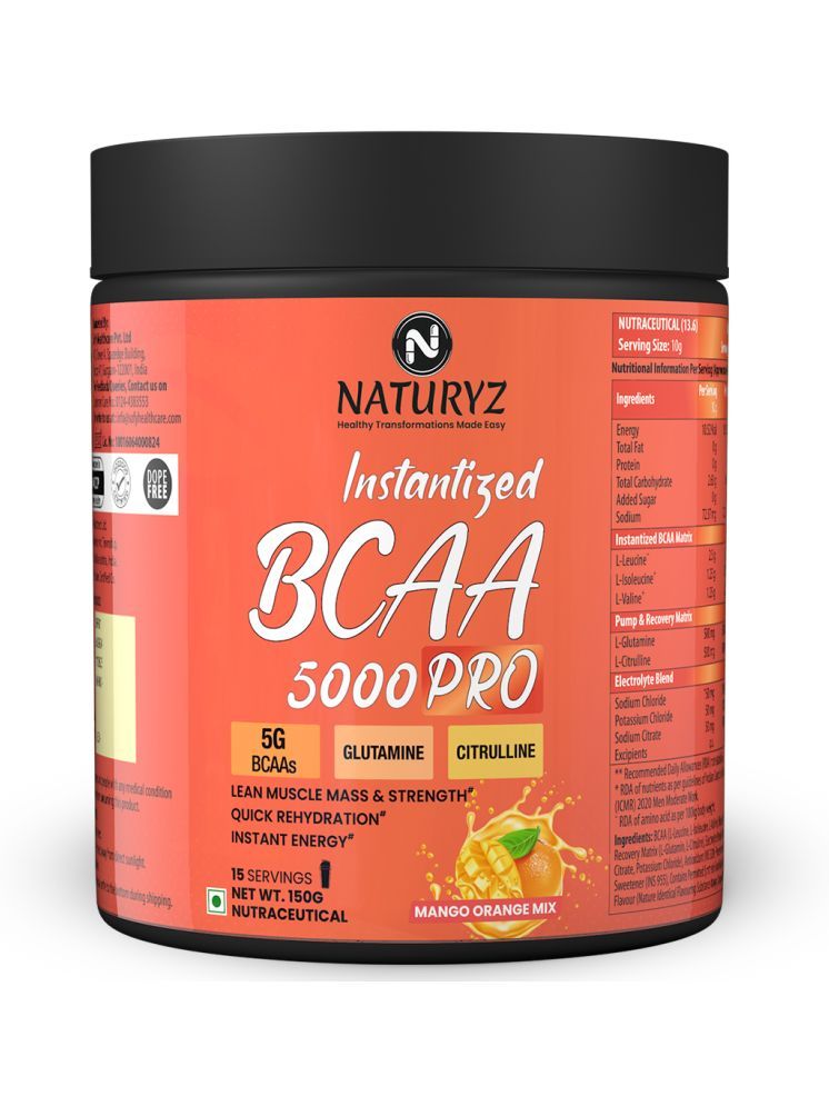     			NATURYZ N-BCAA 5000 PRO-150g-Orange Flavour 150 gm