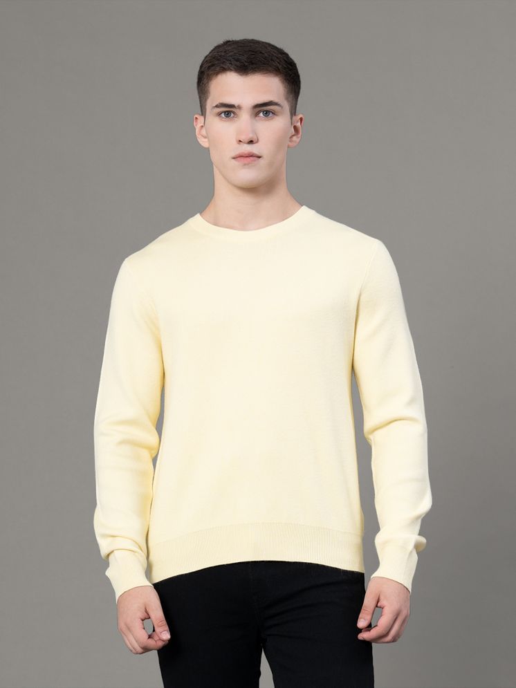     			Red Tape Polyester Blend Round Neck Men's Full Sleeves Pullover Sweater - Yellow ( Pack of 1 )