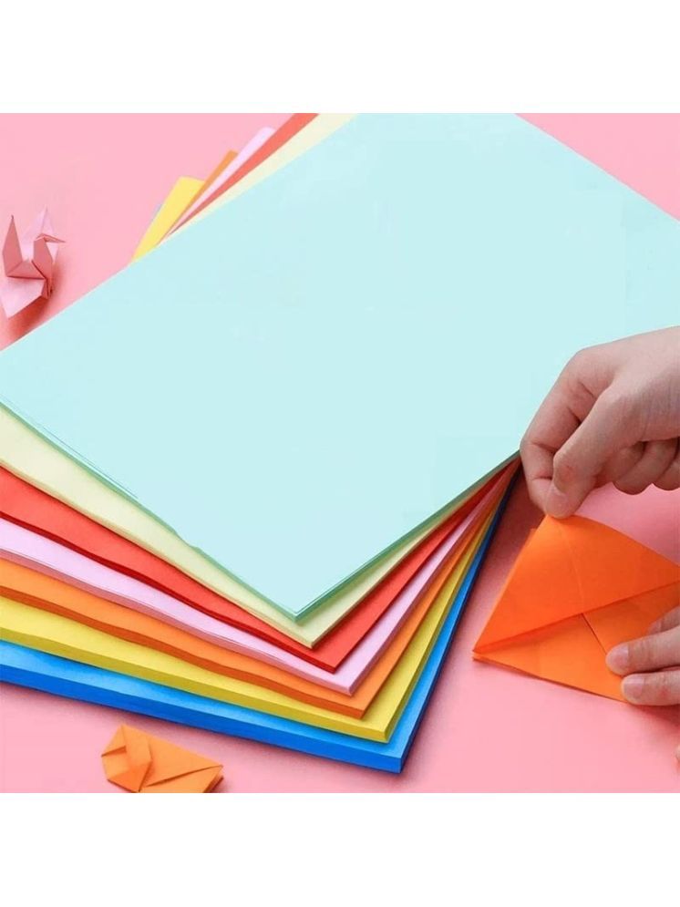     			ECLET A4 100 Coloured Sheets (10 Sheets each color)Copy Printing /Art and Craft Paper Double Sided Coloured Origami Folding DIY Craft Smooth Finish use in Home, School, Office Stationery Children's Day Gift, Birthday Gift, Party Favors,christmas decor etc