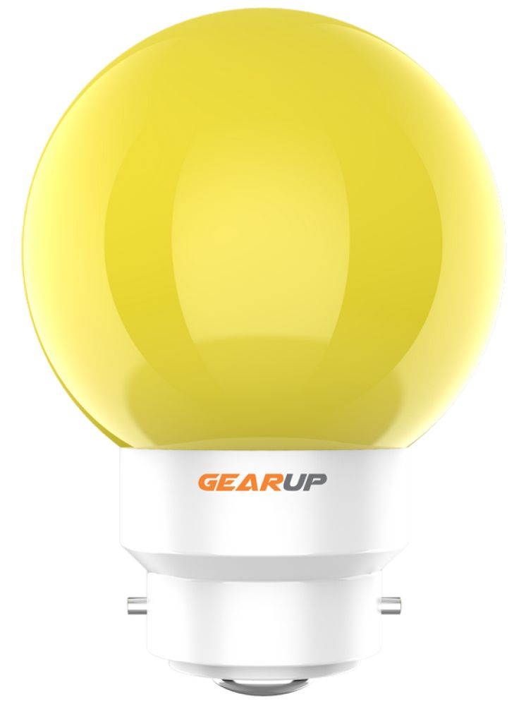     			Gearup Jazz Led Bulb 0.5W B22 Base Led Bulb For Night Lamp, Hall, Balcony, Decoration (Yellow , Pack Of 1)