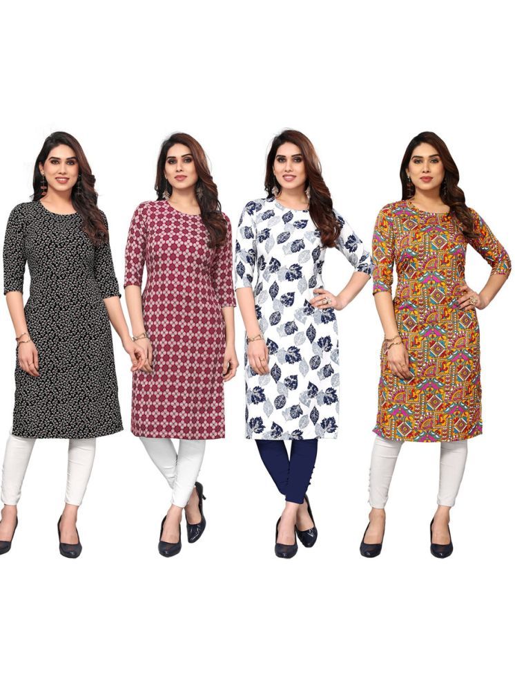     			KETAKI FASHION Crepe Printed Straight Women's Kurti - Multicolor ( Pack of 4 )