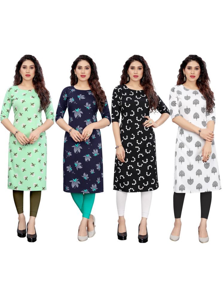     			KETAKI FASHION Crepe Printed Straight Women's Kurti - Multicolor ( Pack of 4 )