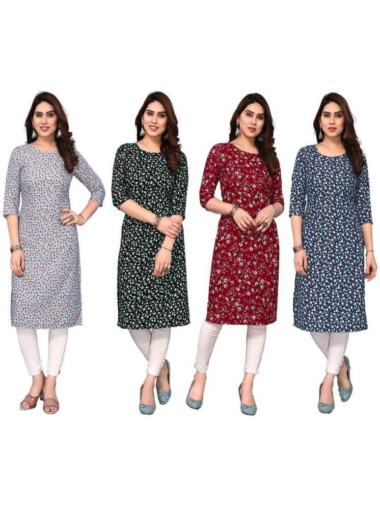     			KETAKI FASHION Crepe Printed Straight Women's Kurti - Multicolor ( Pack of 4 )