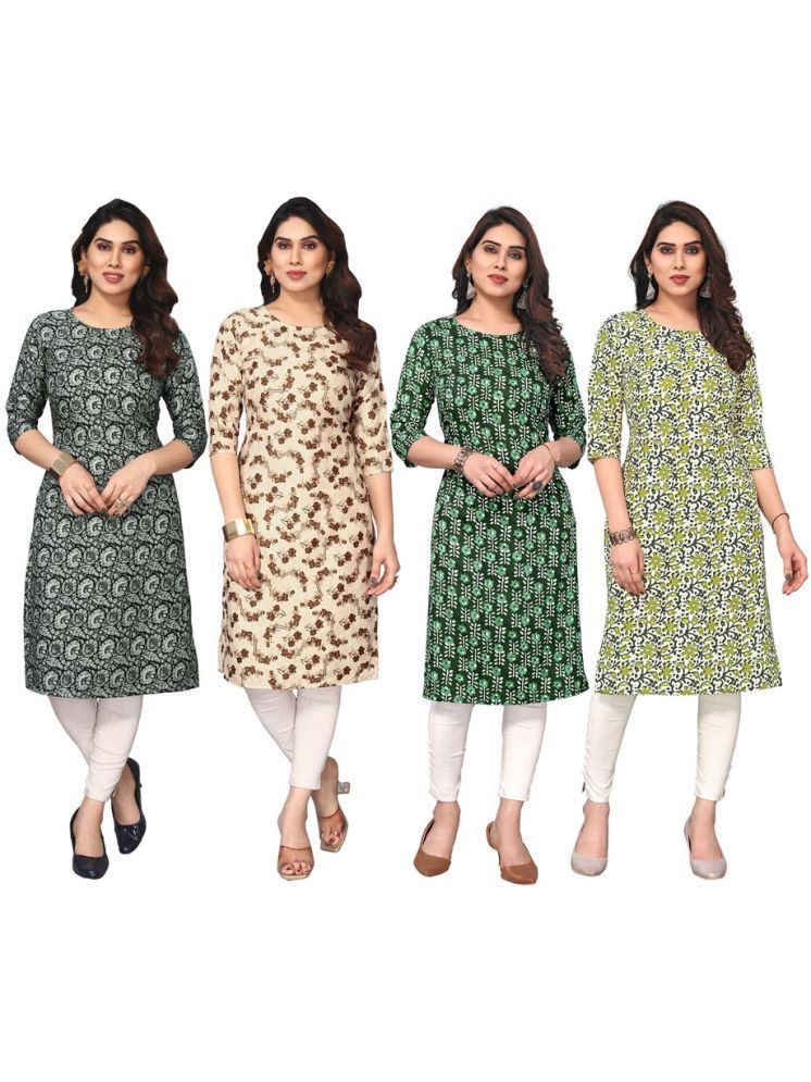     			KETAKI FASHION Crepe Printed Straight Women's Kurti - Multicolor ( Pack of 4 )