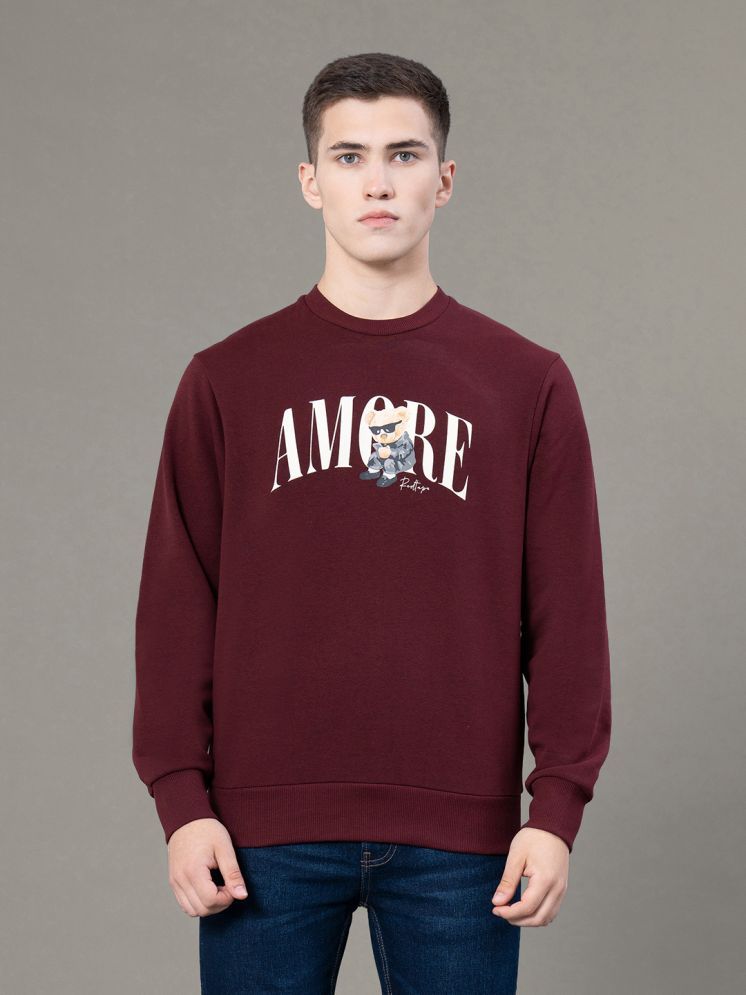     			Red Tape Cotton Blend Round Neck Men's Sweatshirt - Maroon ( Pack of 1 )