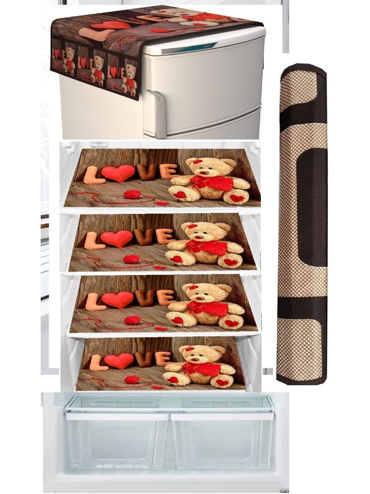     			Revexo PVC Graphic Fridge Mat & Cover ( 40 32 ) Pack of 1 - Multicolor