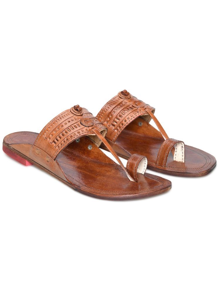     			STEPFOX Brown Men's Kolhapuris