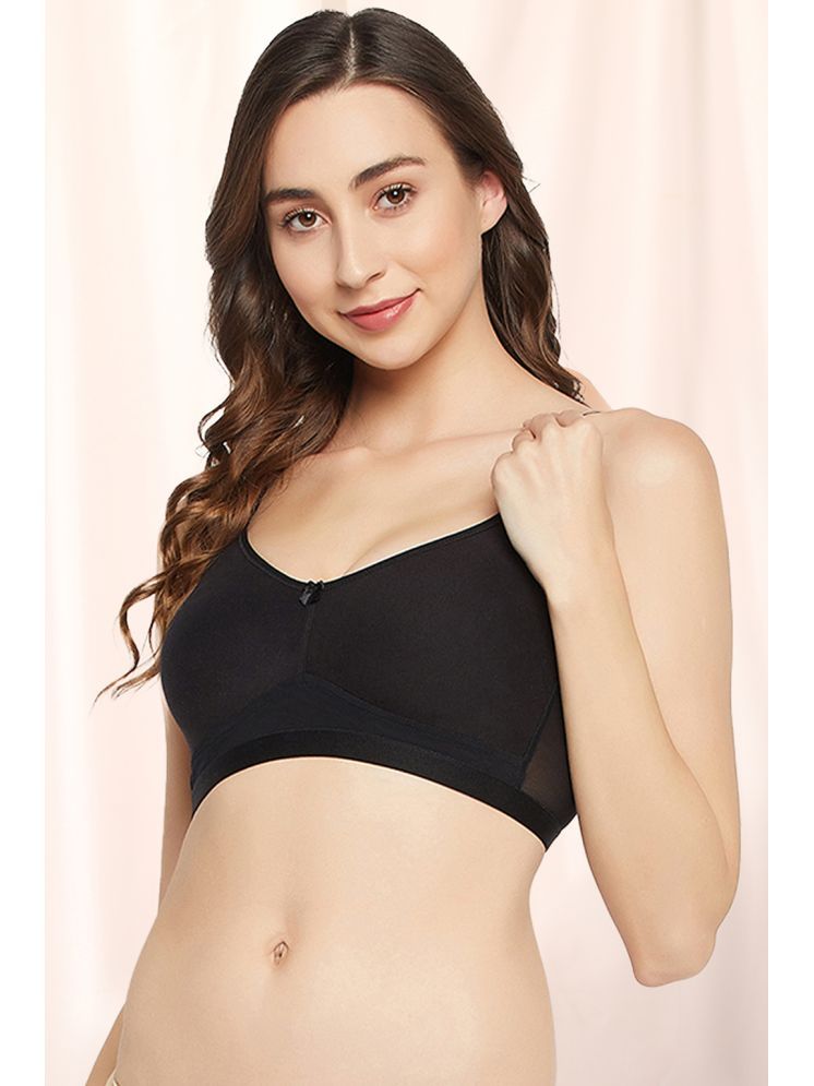     			Clovia Cotton Non Padded Women's T-Shirt Bra ( Black ) BR3007P13