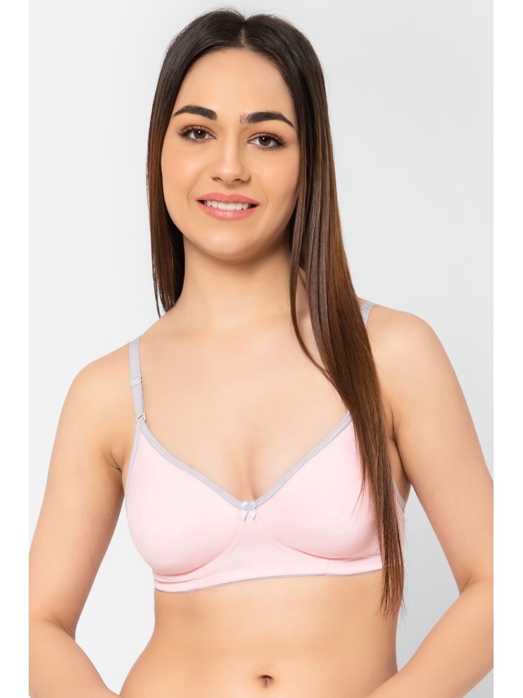     			Clovia Cotton Lightly Padded Women's T-Shirt Bra ( Pink ) BR1722A22