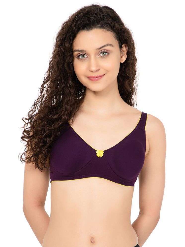     			Clovia Cotton Non Padded Women's Everyday Bra ( Purple ) BR3001P15