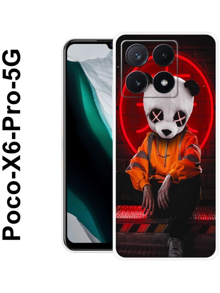     			PAEDICON Multicolor Printed Back Cover Silicon Compatible For POCO X6 Pro 5G ( Pack of 1 )