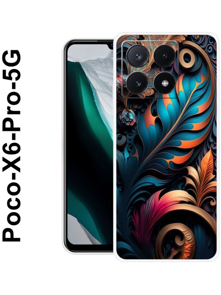     			PAEDICON Multicolor Printed Back Cover Silicon Compatible For POCO X6 Pro 5G ( Pack of 1 )