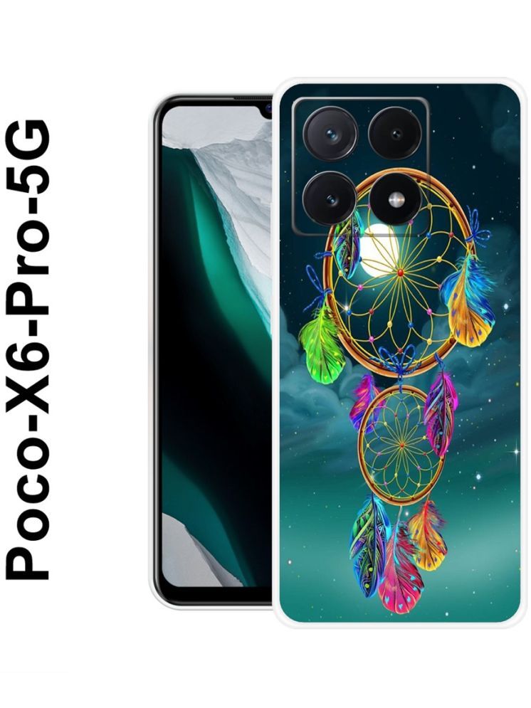     			PAEDICON Multicolor Printed Back Cover Silicon Compatible For POCO X6 Pro 5G ( Pack of 1 )