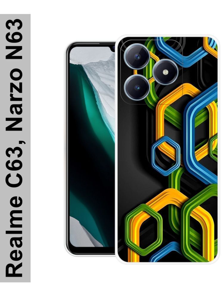     			PAEDICON Multicolor Printed Back Cover Silicon Compatible For Realme C63 5G ( Pack of 1 )