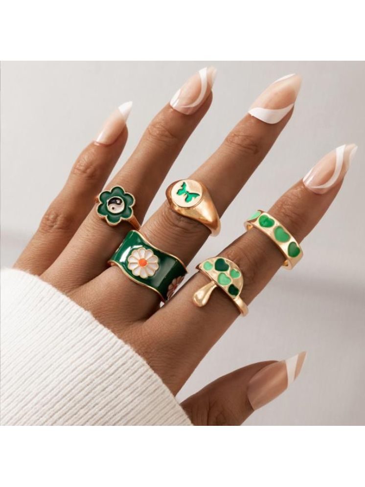     			Thrillz Green Rings ( Pack of 5 )