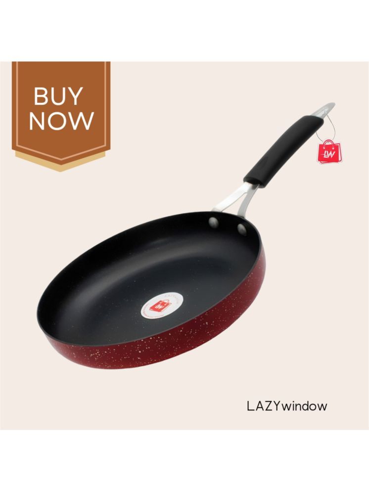     			LAZYWINDOW Maroon Iron Non-Stick ( Set of 1 )