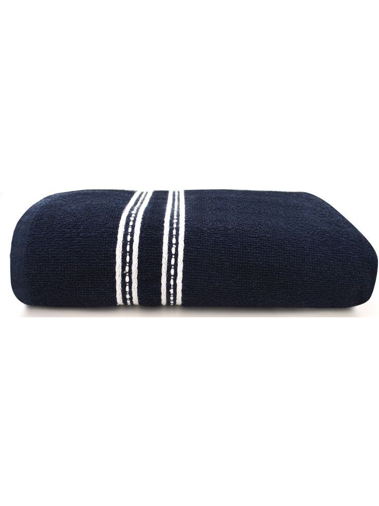     			LadliJee Cotton Striped 400 -GSM Bath Towel ( Pack of 1 ) - Navy Blue