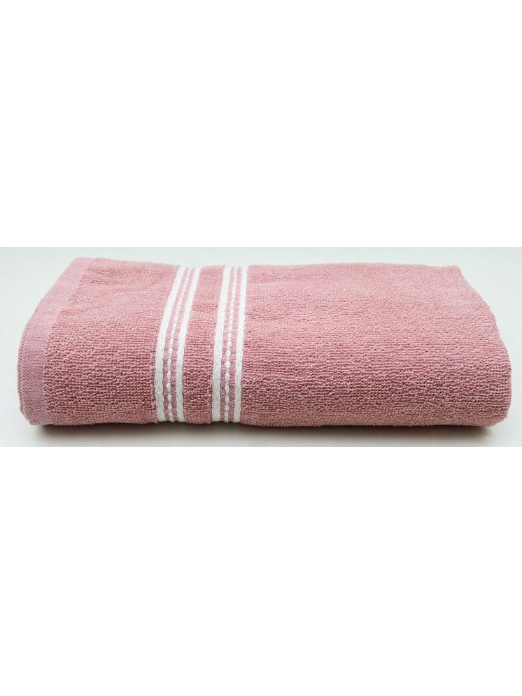     			LadliJee Cotton Striped 400 -GSM Bath Towel ( Pack of 1 ) - Light Pink