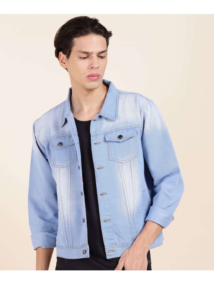     			Montrez Cotton Blend Men's Denim Jacket - Blue ( Pack of 1 )