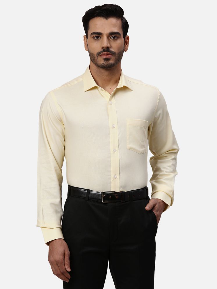     			Park Avenue Cotton Regular Fit Full Sleeves Men's Formal Shirt - Yellow ( Pack of 1 )