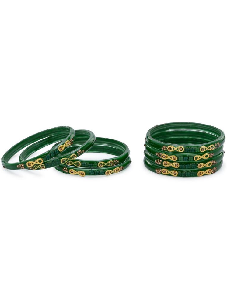     			Somil Green Bangle Set ( Pack of 8 )