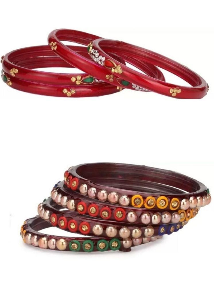     			Somil Multicolor Bangle Set ( Pack of 8 )