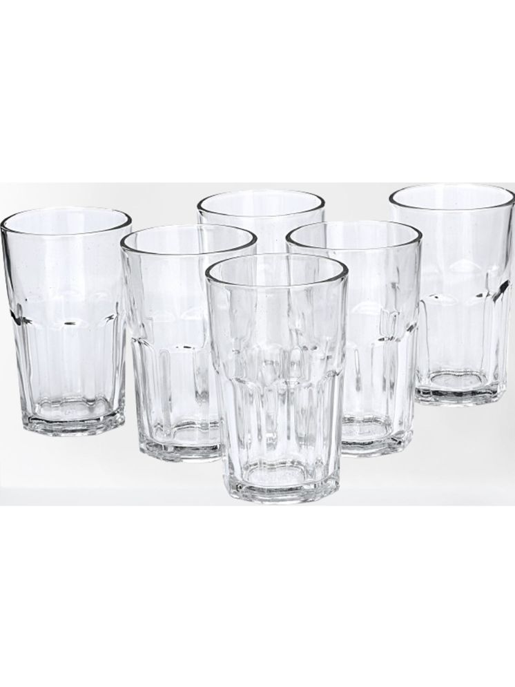     			Somil Party Glass/Beer Mug Glass Plain Water Glass 350 ml ( Pack of 6 ) Transparent