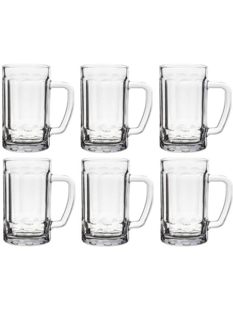     			Somil Party Glass/Beer Mug Glass Plain Water Glass 400 ml ( Pack of 6 ) Transparent