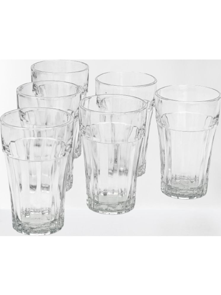     			Somil Party Glass/Beer Mug Glass Plain Water Glass 350 ml ( Pack of 6 ) Transparent