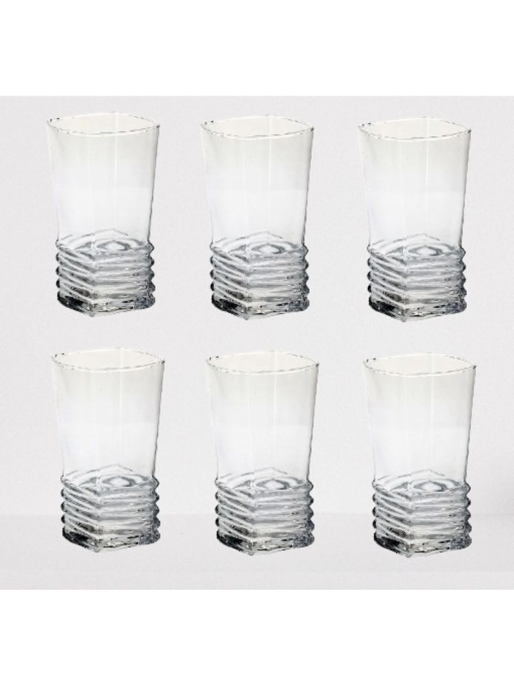     			Somil Party Glass/Beer Mug Glass Plain Water Glass 350 ml ( Pack of 6 ) Transparent