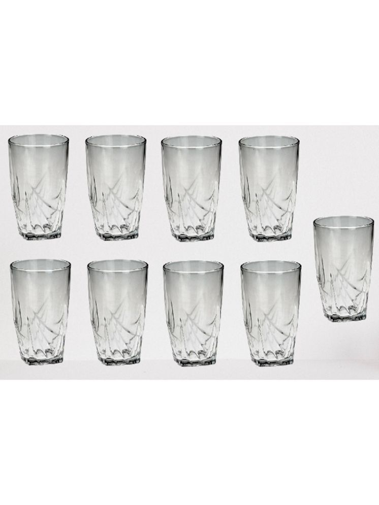     			Somil Party Glass/Beer Mug Glass Plain Water Glass 350 ml ( Pack of 9 ) Transparent