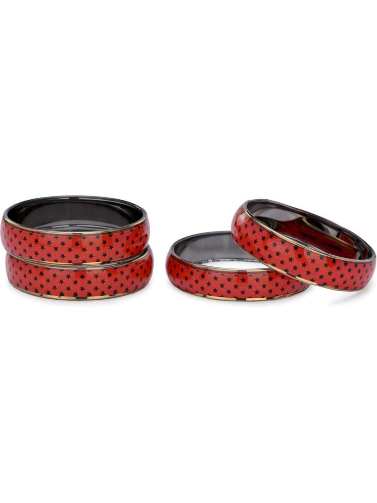     			Somil Red Bangle Set ( Pack of 4 )