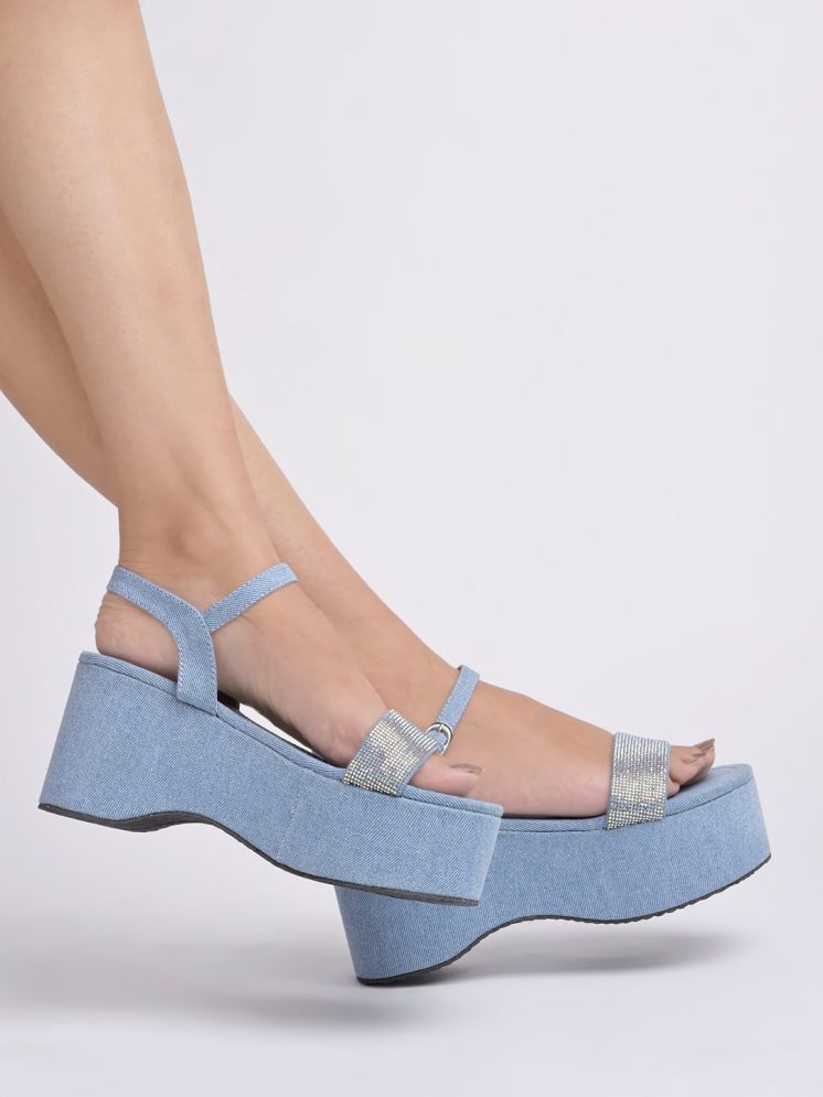     			Stylestry Blue Women's Sandal Heels