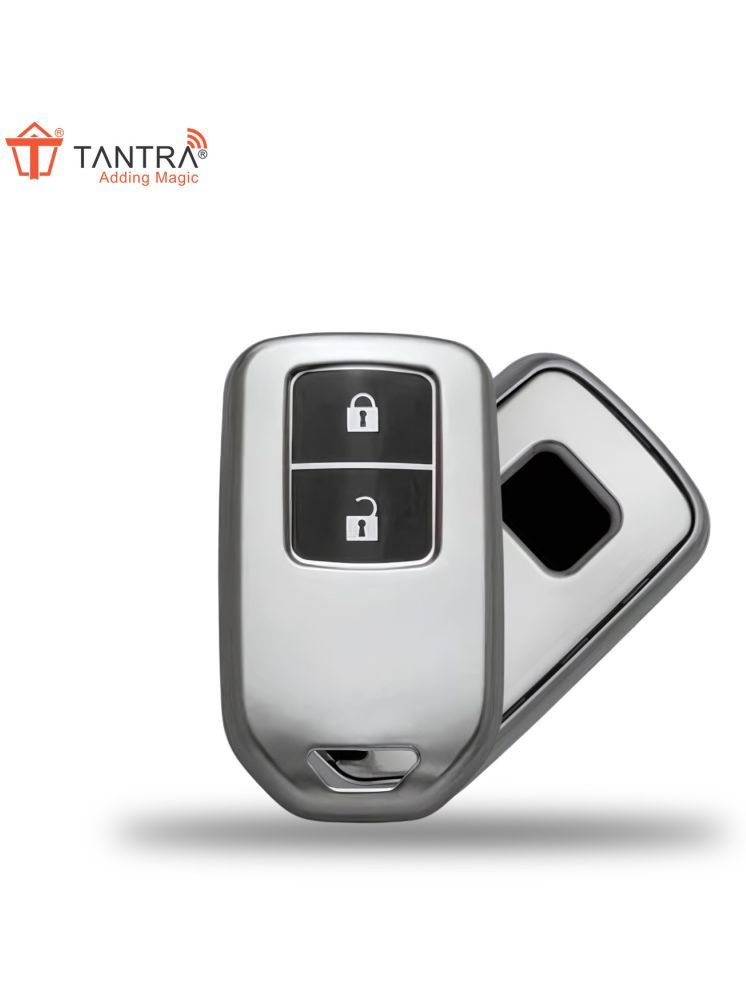     			TANTRA Premium TPU Key Cover Compatible for Honda BRV | WRV | CRV | Jazz | City 2 Button Smart Key