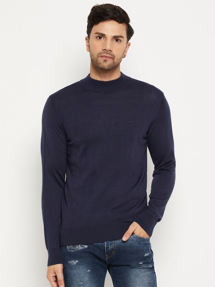     			98 Degree North Woollen High Neck Men's Full Sleeves Pullover Sweater - Navy ( Pack of 1 )