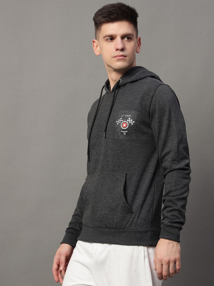     			GET GOLF Fleece Hooded Men's Sweatshirt - Charcoal ( Pack of 1 )