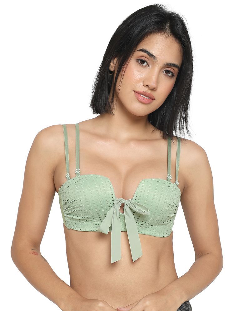     			PARKHA Pack of 1 Nylon Heavily Padded Push Up Bra For Women ( Green )