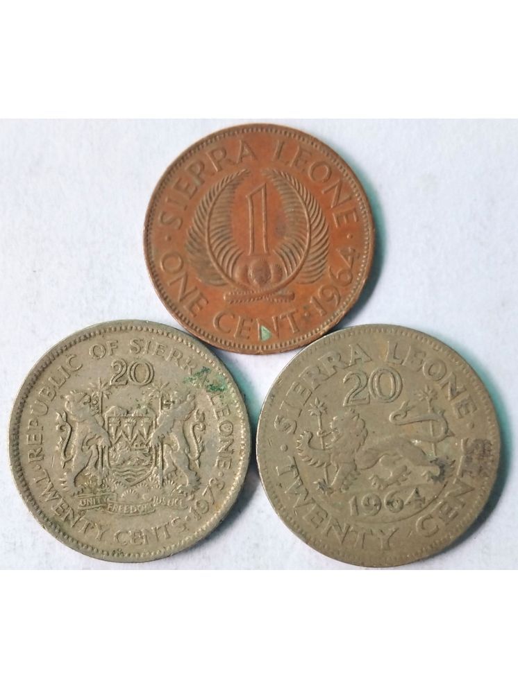     			SIERRA LEONE 3 DIFF COINS SET