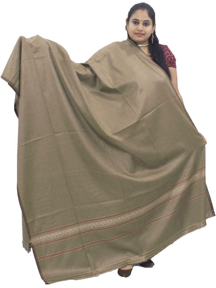     			Vrinde Brown Striped Shawl - ( Pack of 1 )